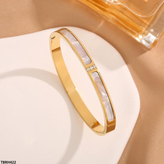 Aurora Pearl Enamel Bangle | TBRH422